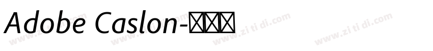 Adobe Caslon字体转换
